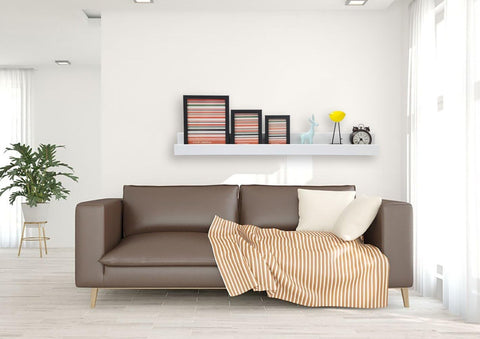 Rootz Floating Shelf - Wall Shelf - White Wall Rack - High-Quality MDF - Space-Saving - 100cm x 11cm x 9/5cm