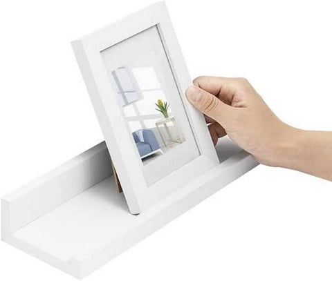 Rootz Floating Wall Shelf Set - High-Quality MDF Shelves - White Color - Easy Assembly - Space-Saving - Versatile - Safety Features - 60x10x5/2cm & 30x10x5/2cm dimensions - 3 Pieces