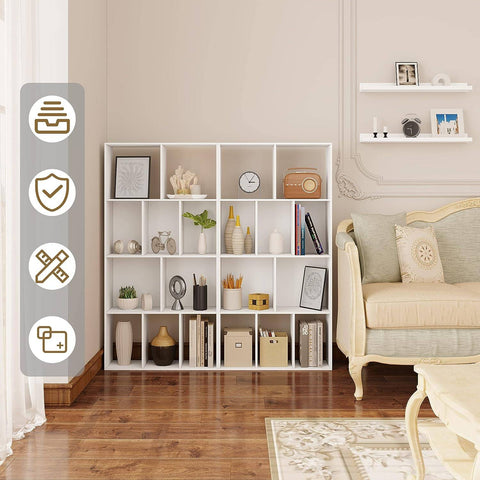 Rootz White Wall Shelf Set - Floating Shelves - Modern MDF Panels - Safety Front Wall - Space-Saving - Easy Assembly - 80cm x 10cm x 5/2cm