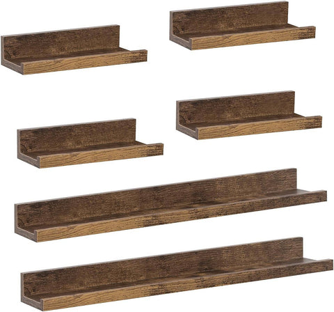 Rootz White Wall Shelf Set - Floating Shelves - Modern MDF Panels - Safety Front Wall - Space-Saving - Easy Assembly - 80cm x 10cm x 5/2cm