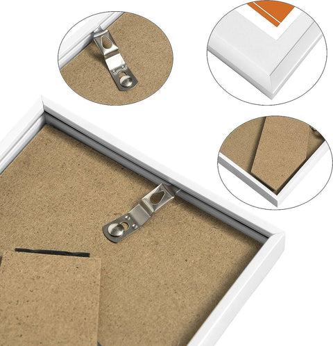 Rootz 3 Piece Set Picture Frame - Photo Frame - Art Frame - Protects Photos - White Passepartout - 30x40cm