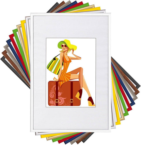 Rootz 3 Piece Set Picture Frame - Photo Frame - Art Frame - Protects Photos - White Passepartout - 30x40cm