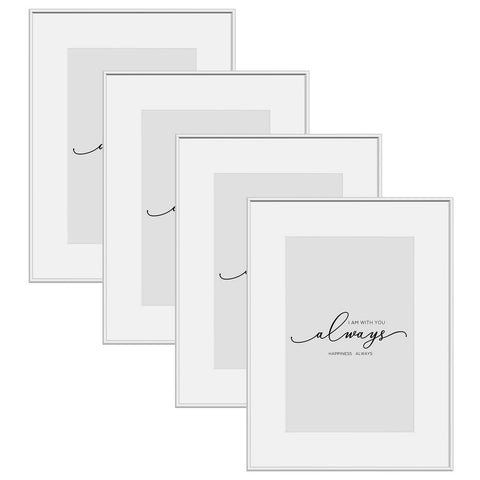 Rootz 4 Set Picture Frame - Photo Frame - Metal Frame - Durable Plexiglass - 15x20cm - Perfect Decoration