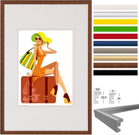 Rootz 10 Set Picture Frame Gallery - Photo Displays - Image Holders - Durable Plastic & Real Glass - 10x15cm