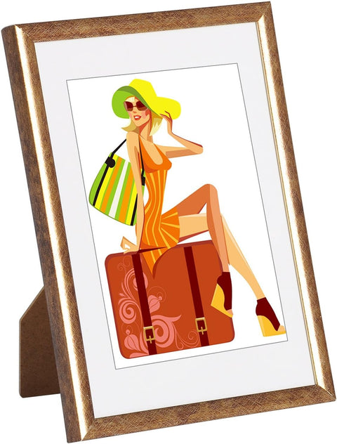 Rootz 10 Set Picture Frame Gallery - Photo Displays - Image Holders - Durable Plastic & Real Glass - 10x15cm