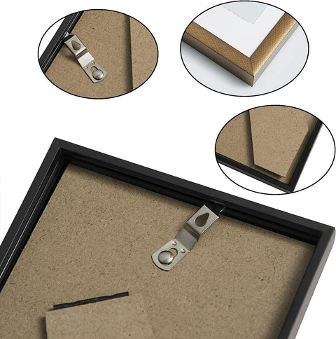 Rootz 10 Set Picture Frame Gallery - Photo Displays - Image Holders - Durable Plastic & Real Glass - 10x15cm