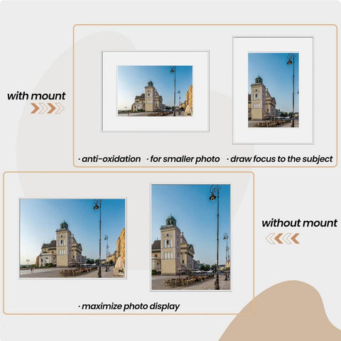 Rootz 4 Set Picture Frame - Photo Frame - Metal Frame - Dust Resistant - Aluminum & Plexiglass - A4 21x29.7cm - Silver Color