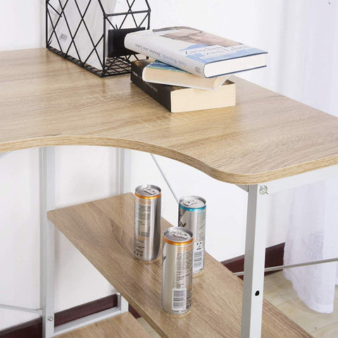 Rootz L-Shaped Work Table Desk - Office Desk - Computer Desk - Spacious Workspace - Enhanced Stability - High-Quality Construction - 120cm x 74cm x 71.5cm