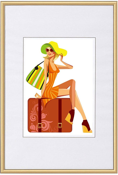 Rootz Picture Frame - Photo Frame - Display Frame - Waterproof & Durable - Gold Plastic 13x18cm