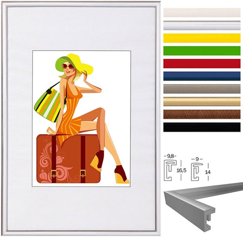 Rootz Image Frame Plastic - Decorative Frame - Photo Display - Durable & Waterproof - Silver - 18 x 24 cm