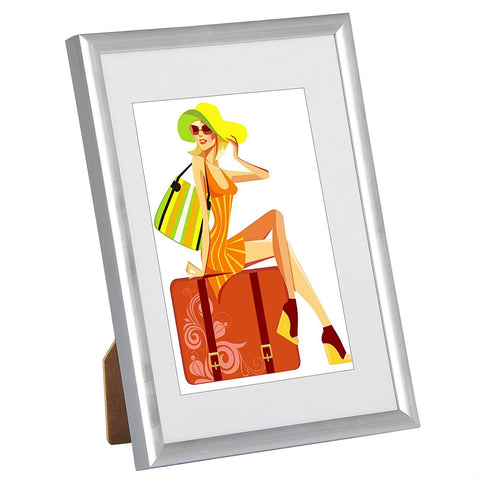 Rootz Image Frame - Photo Frame - Picture Frame - Durable & Waterproof - 13x18cm - Silver Plastic Frame for Photos and Art Display