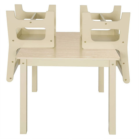Rootz Children's Table and Chair Set - Kids' Activity Furniture - Play and Study Set - Durable E1 Class MDF - Space-Saving - Easy to Clean - Table: 60x60x55 cm, Chair: 30x30x55 cm