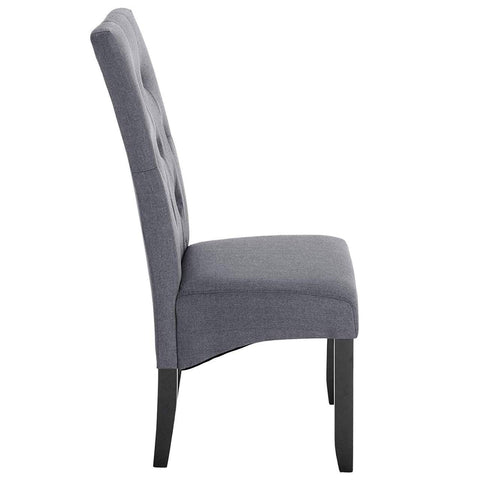 Rootz Upholstered Dining Chairs Set - Elegant Seating - Comfortable Chairs - Durable, Stylish, Ergonomic Design - Linen & Solid Wood - 107cm x 47cm x 42cm