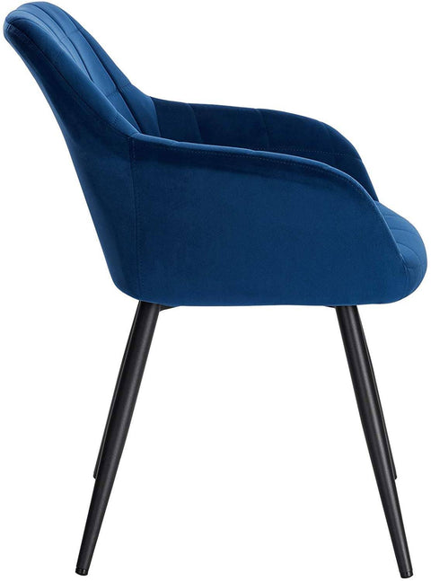 Rootz Velvet Dining Chair - Comfort Chair - Stylish Seating - Ergonomic Design - Durable & Stable - Easy Assembly - 49cm x 43cm x 81cm