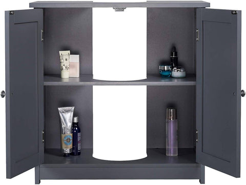 Rootz Modern Bathroom Cabinet - Storage Cabinet - Vanity Unit - High-Quality MDF - Adjustable Shelves - Water-Resistant - 60cm x 30cm x 60cm