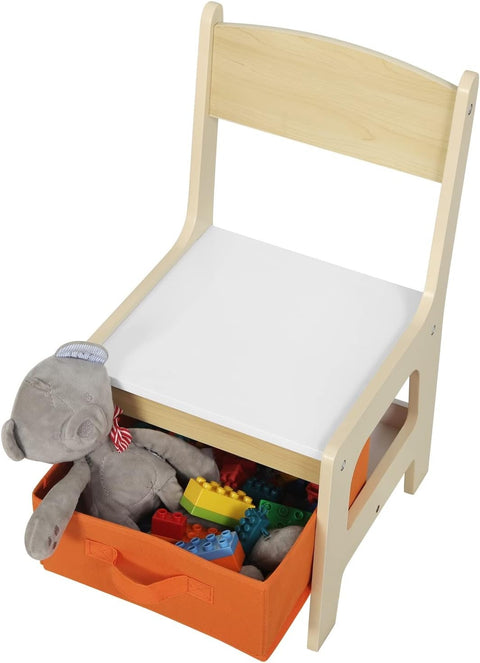 Rootz Multifunctional Children's Table Set - Activity Table - Play Table - Dual-Sided Tabletop - Ample Storage - Easy Assembly - Durable MDF - 60cm x 60cm x 48cm