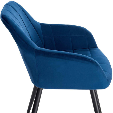 Rootz Velvet Dining Chair - Comfort Chair - Stylish Seating - Ergonomic Design - Durable & Stable - Easy Assembly - 49cm x 43cm x 81cm