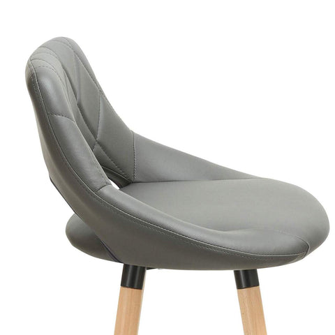 Rootz Set of 2 Bar Stools - Counter Chairs - High Chairs - Comfortable Seating - Ergonomic Design - Stylish & Versatile - Wood & Faux Leather - 96cm x 43cm x 40cm