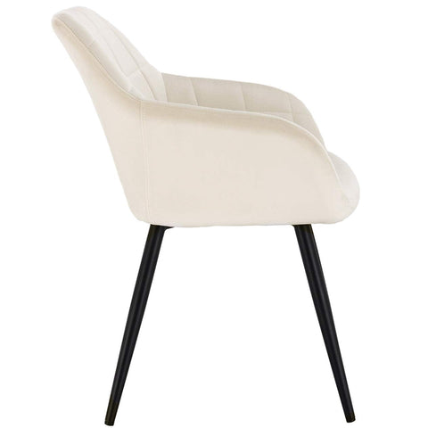 Rootz Velvet Dining Chair - Comfortable Chair - Stylish Seating - Ergonomic Design - Durable Construction - Floor Protection - 49cm x 43cm x 81cm