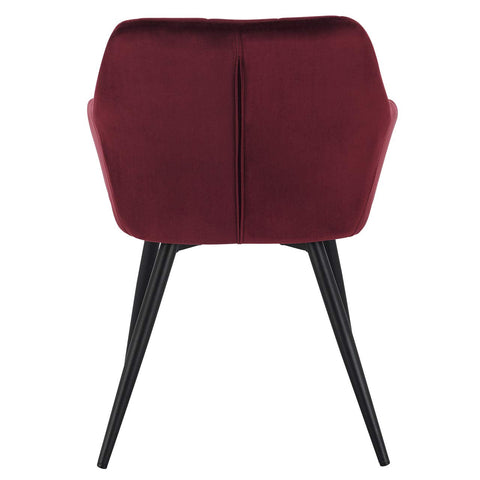 Rootz Velvet Dining Chair - Comfort Chair - Stylish Seating - Ergonomic Design - Durable Construction - Floor Protection - 49cm x 43cm x 81cm
