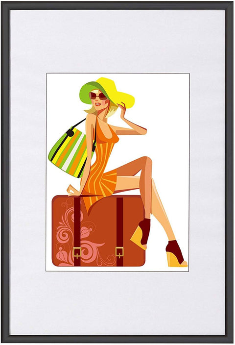 Rootz Image Frame Plastic - Photo Holder - Picture Display - Waterproof & Durable - 30x40cm Black