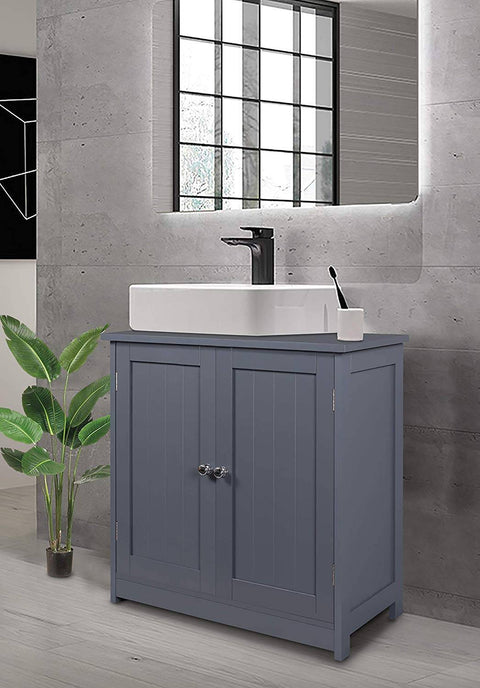 Rootz Modern Bathroom Cabinet - Storage Cabinet - Vanity Unit - High-Quality MDF - Adjustable Shelves - Water-Resistant - 60cm x 30cm x 60cm