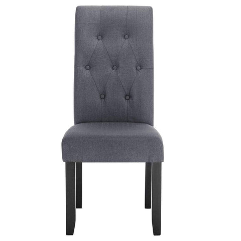 Rootz Upholstered Dining Chairs Set - Elegant Seating - Comfortable Chairs - Durable, Stylish, Ergonomic Design - Linen & Solid Wood - 107cm x 47cm x 42cm