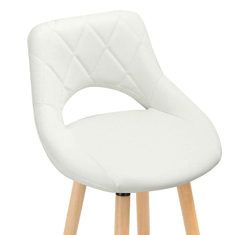 Rootz Set of 2 Bar Chairs - Counter Stools - High Chairs - Ergonomic Support - Easy Assembly - Durable Design - 43cm x 40cm x 96cm