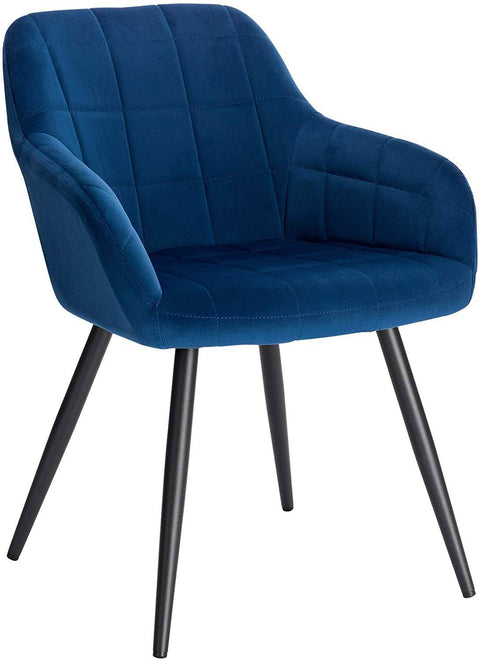 Rootz Velvet Dining Chair - Comfort Chair - Stylish Seating - Ergonomic Design - Durable & Stable - Easy Assembly - 49cm x 43cm x 81cm