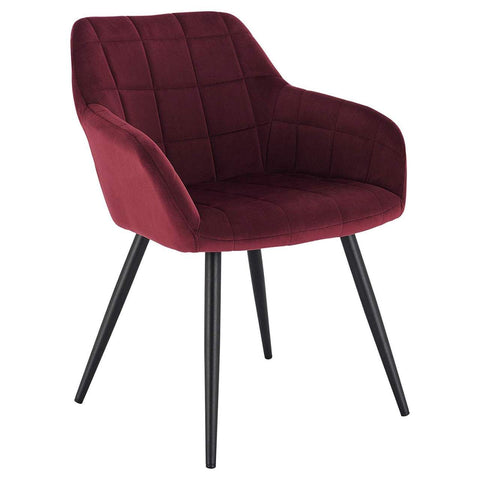 Rootz Velvet Dining Chair - Comfort Chair - Stylish Seating - Ergonomic Design - Durable Construction - Floor Protection - 49cm x 43cm x 81cm