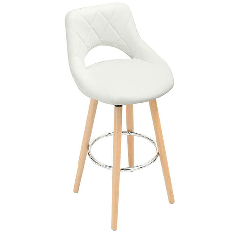 Rootz Set of 2 Bar Chairs - Counter Stools - High Chairs - Ergonomic Support - Easy Assembly - Durable Design - 43cm x 40cm x 96cm