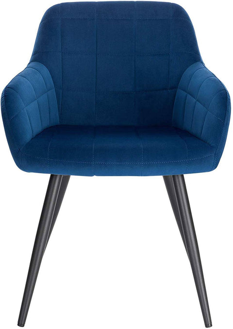 Rootz Velvet Dining Chair - Comfort Chair - Stylish Seating - Ergonomic Design - Durable & Stable - Easy Assembly - 49cm x 43cm x 81cm