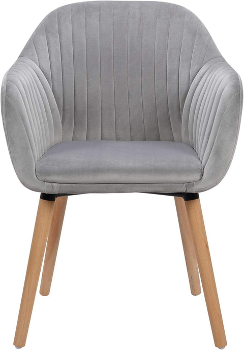 Rootz Set of 2 Dining Chairs - Velvet Kitchen Chairs - Living Room Seating - Ergonomic Support - Easy Assembly - Durable & Stable - 81cm x 40cm x 40cm