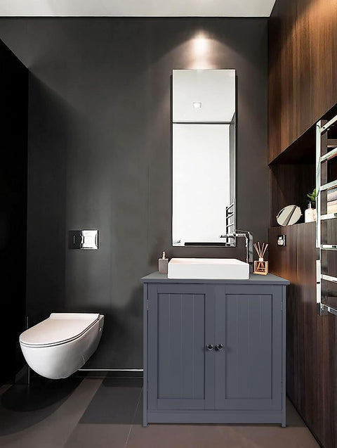 Rootz Modern Bathroom Cabinet - Storage Cabinet - Vanity Unit - High-Quality MDF - Adjustable Shelves - Water-Resistant - 60cm x 30cm x 60cm