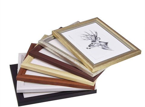 Rootz Artos Style Black Wood Frame Photo Gallery - Picture Frame - Image Holder - Durable Glass Pane - 18x24 cm