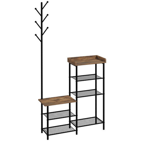 Rootz Wardrobe Stand - Entrance Furniture - Industrial Design - Versatile & Stable - 92.5 x 28.2 x 182 cm