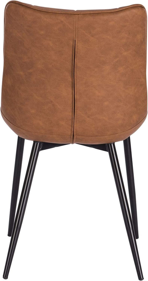 Rootz Dining Chair Set - Stylish Seating - Comfortable Chairs - Faux Leather - Ergonomic Design - Durable Metal Frame - 46cm x 40.5cm x 85.5cm