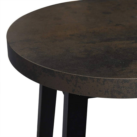 Rootz Bar Stools Set of 2 - Industrial Style - Solid Wood - Steel Frame - Easy Assembly - Anti-Slip Floor Protectors - 71cm x 30cm - 120kg.