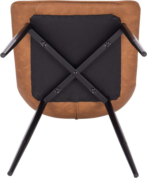 Rootz Dining Chair Set - Stylish Seating - Comfortable Chairs - Faux Leather - Ergonomic Design - Durable Metal Frame - 46cm x 40.5cm x 85.5cm