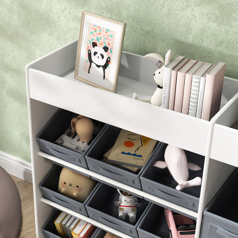 Rootz Kids Storage Rack - Toy Cabinet - Organizer Shelf - Promotes Tidiness - 105L x 30W x 80H cm