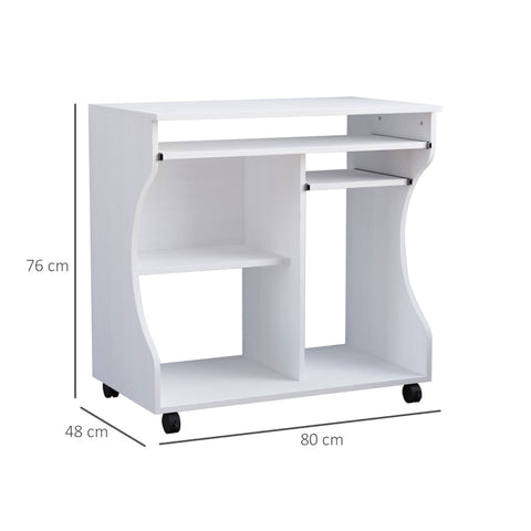 Rootz Computerbureau - Compact bureau - Veelzijdig werkstation - Modern ontwerp - Voldoende opbergruimte - Duurzame materialen - 80 cm x 48 cm x 76 cm