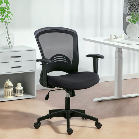Rootz Ergonomic Adjustable Desk Chair - Office Chair - Mesh Back Chair - Enhances Productivity - 65cm x 92.5-102.5cm - Black