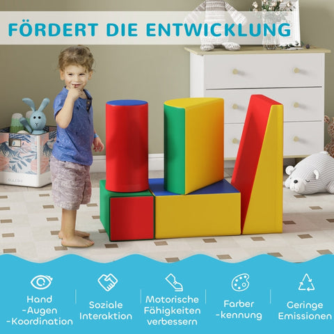 Rootz Soft Building Blocks Set - Toy Cubes - Education Toy - Motor Skill Development - 40.6cm x 40.6cm x 20.3cm - EPE Foam