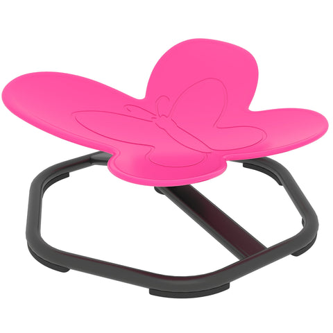 Rootz Children's Sensory Swivel Chair – Butterfly Seat – Kids Spinning Stool – Promotes Balance – 57x56.5x26.5cm – Pink – Durable, Safe, Easy Clean