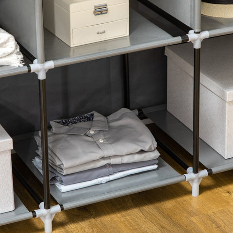 Rootz Fabric Wardrobe Cabinet - Storage Solution - Organizer - Dust Protection - 125cm x 43cm x 162.5cm