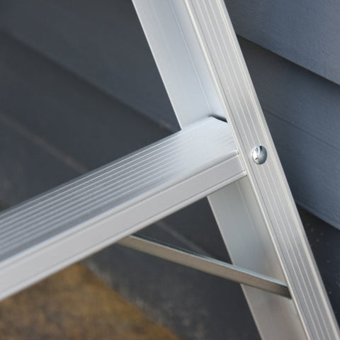 Rootz Opvouwbare opstapbank - Aluminium werkplatform - Draagbare opstapkruk - Hoog draagvermogen - Lichtgewicht - Veiligheidsvoorzieningen - 109 cm x 40 cm x 50 cm