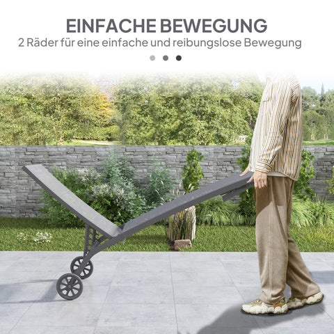 Rootz Sun Lounger - Outdoor Recliner - Adjustable Backrest - Breathable Comfort - 195 x 66 x 34 cm - Grey