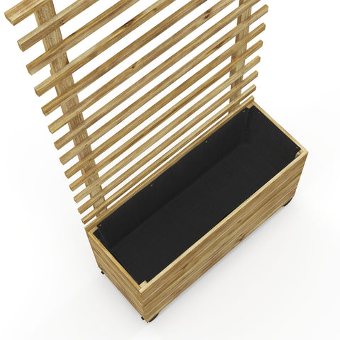 Rootz Planter with Trellis - Raised Bed - Mobile Flower Box - Weatherproof - 76cm x 30cm x 155cm
