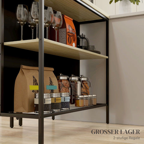 Rootz 3-Piece Bar Table Set - Bar Chairs - Pub Table - Stain Resistant - Space-Saving - Steel Frame - 100W x 60D x 95H cm (Table), 32W x 32D x 68H cm (Stool) - Black/Oak