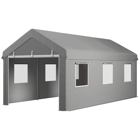 Rootz Tente Garage Carport - Storage Shelter - Auto Cover - Weatherproof Protection - 6m x 2.95m x 2.78m